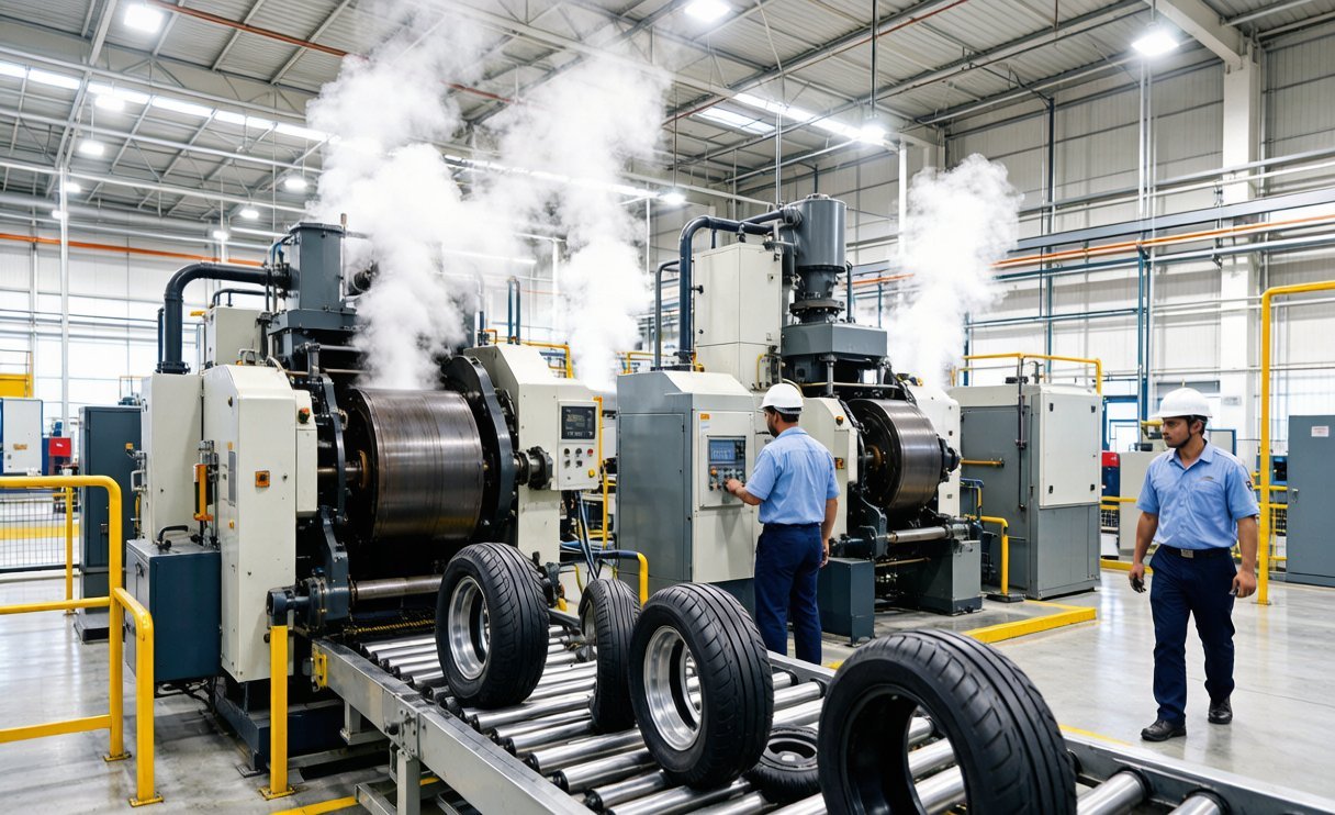 Tire factory and QC line