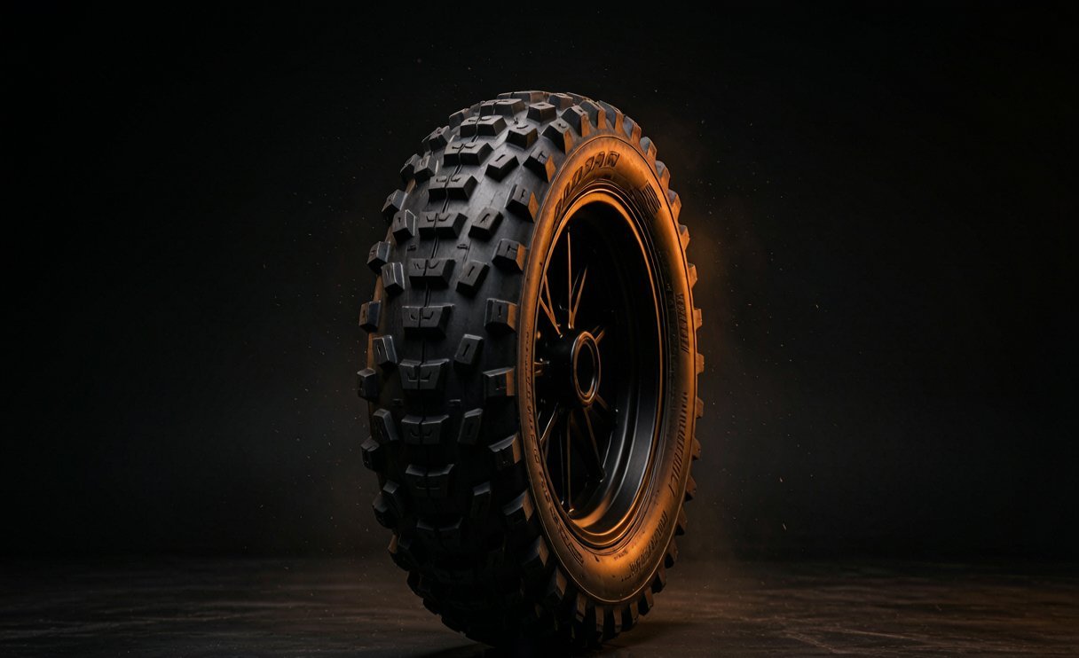 Motorcycle tire product visual